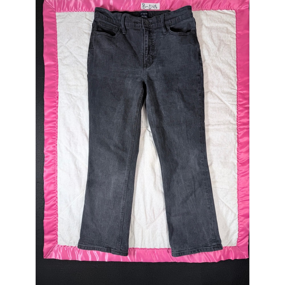 J.Crew Re-Imagined Mid-Rise Flare Crop Jeans Charcoal Gray Size 27